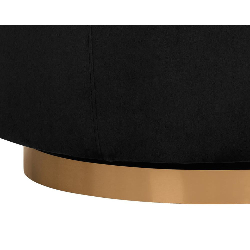 Hazel Swivel Gold - Black Sky Lounge Chair, view 3