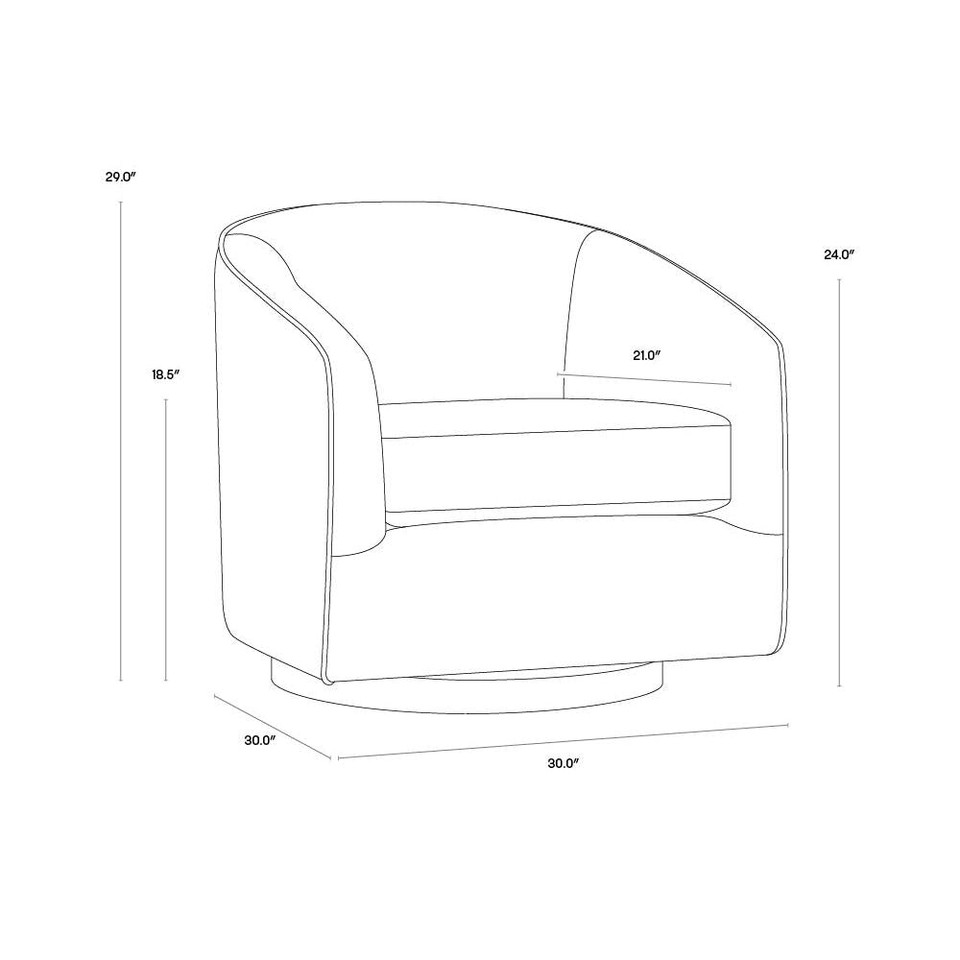 Hazel Swivel Gold - Black Sky Lounge Chair, view 4