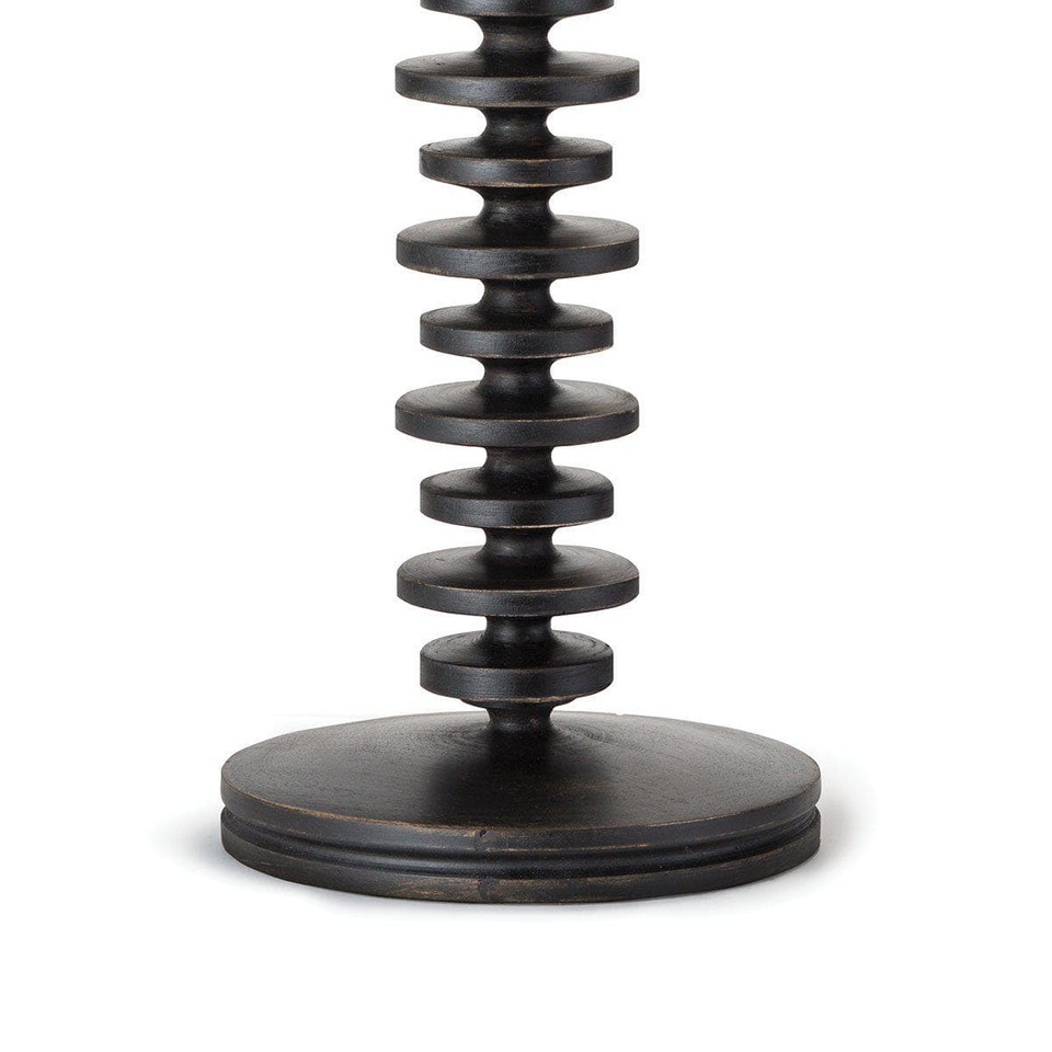 Fishbone Buffet Table Lamp Ebony - Lamp Base Detail | Bone & Brass