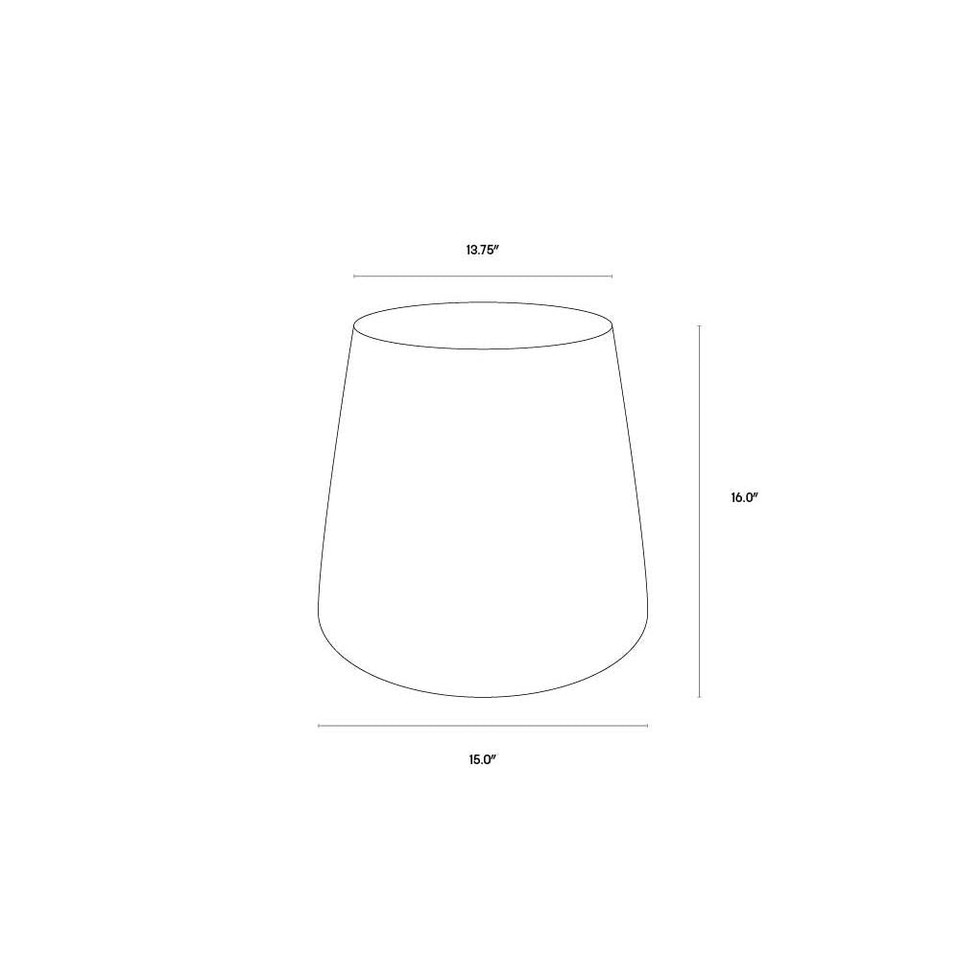 Aries End Marble Look - White Table, view 4