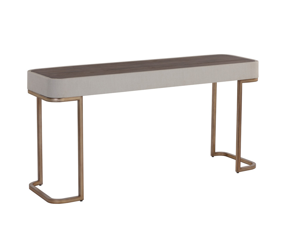 Jamille Cream & Warm Brass Console Table