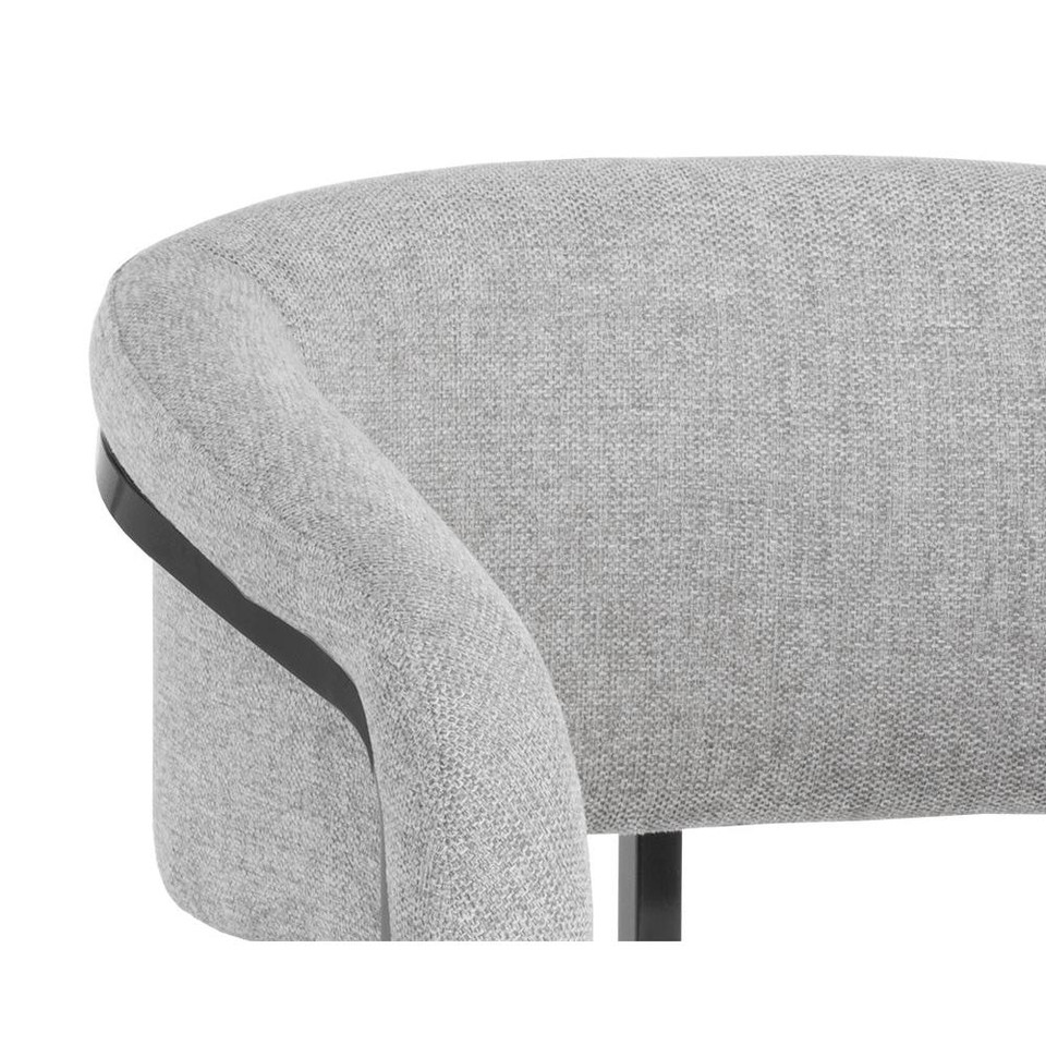 Marris Dining Gunmetal - Belfast Heather Grey Armchair, view 2