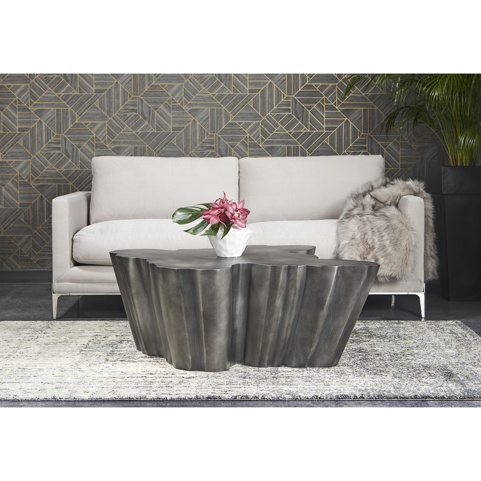 Lynx Antique Grey Organic Shaped Coffee Table, view 3
