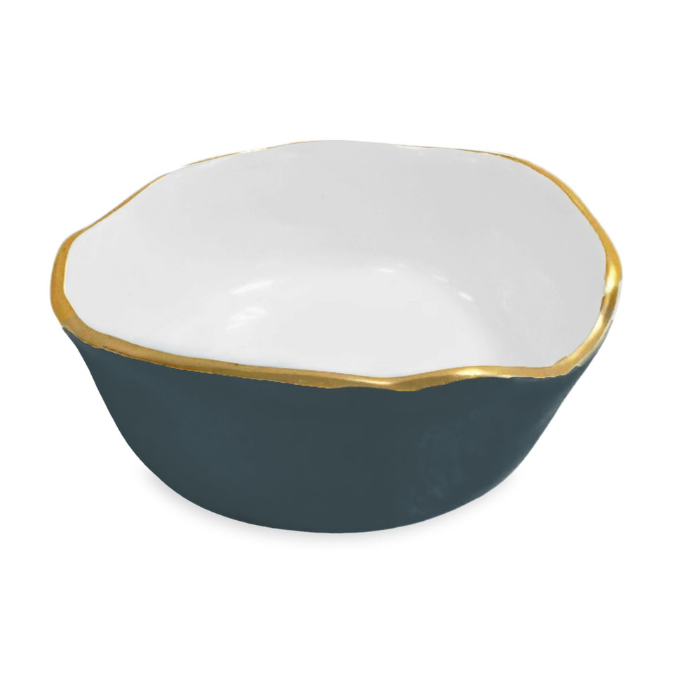 Midnight Blue, White & Gold Soho Wine Coaster | Bone & Brass