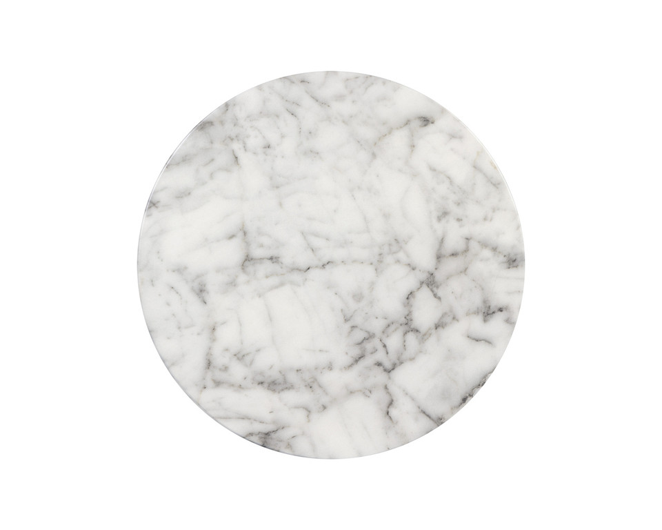 Lucida End Marble Look - White Table