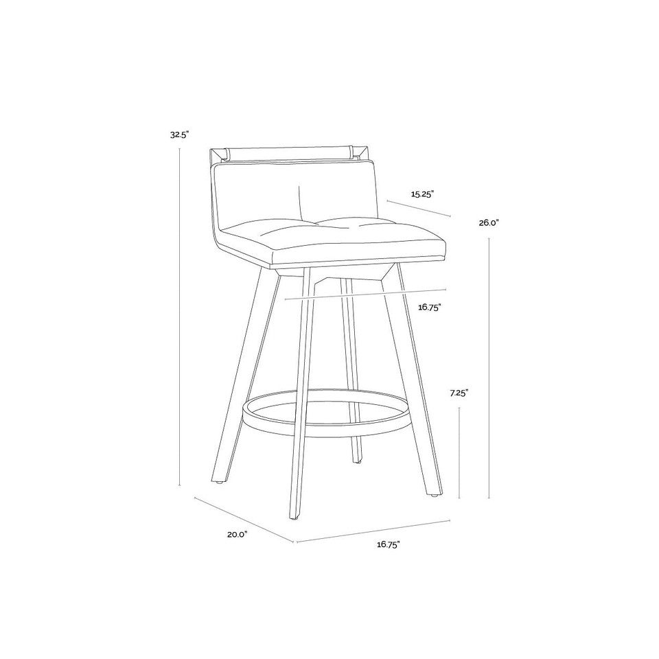 Arizona Swivel Castillo Cream Counter Stool, view 5