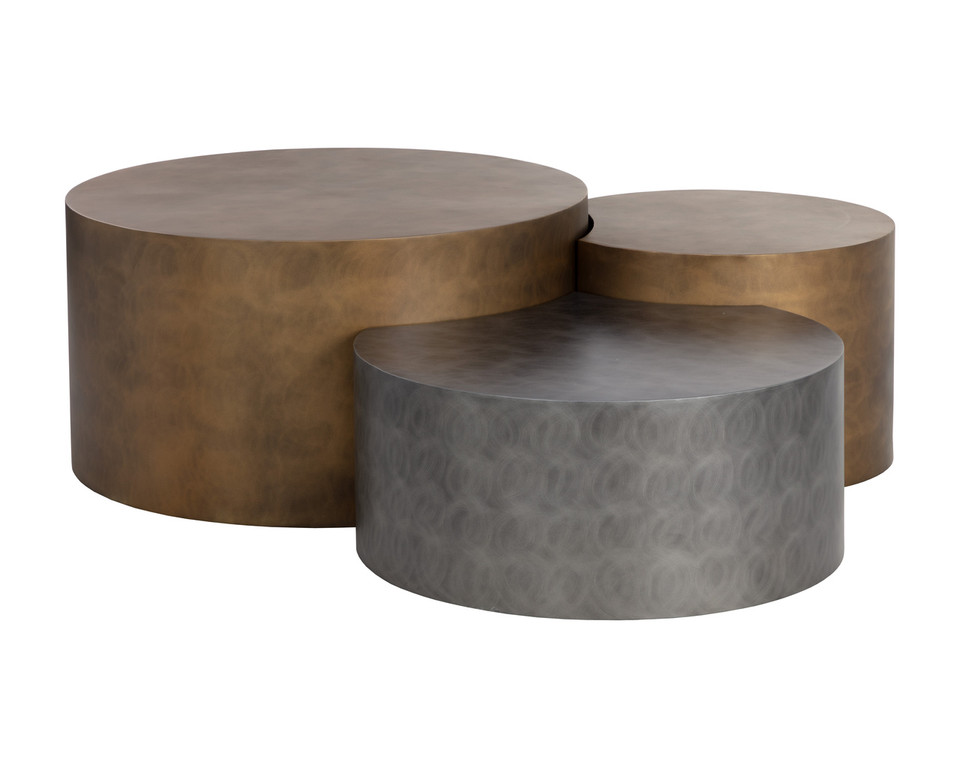 Neo Nesting Antique Brass Coffee Table