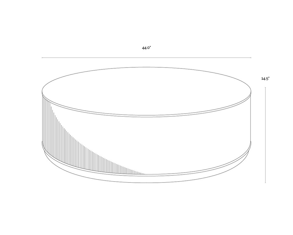 Kalla Round - Rustic Oak Coffee Table