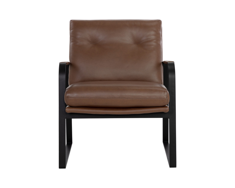 Sterling Missouri Mahogany Leather Lounge Chair
