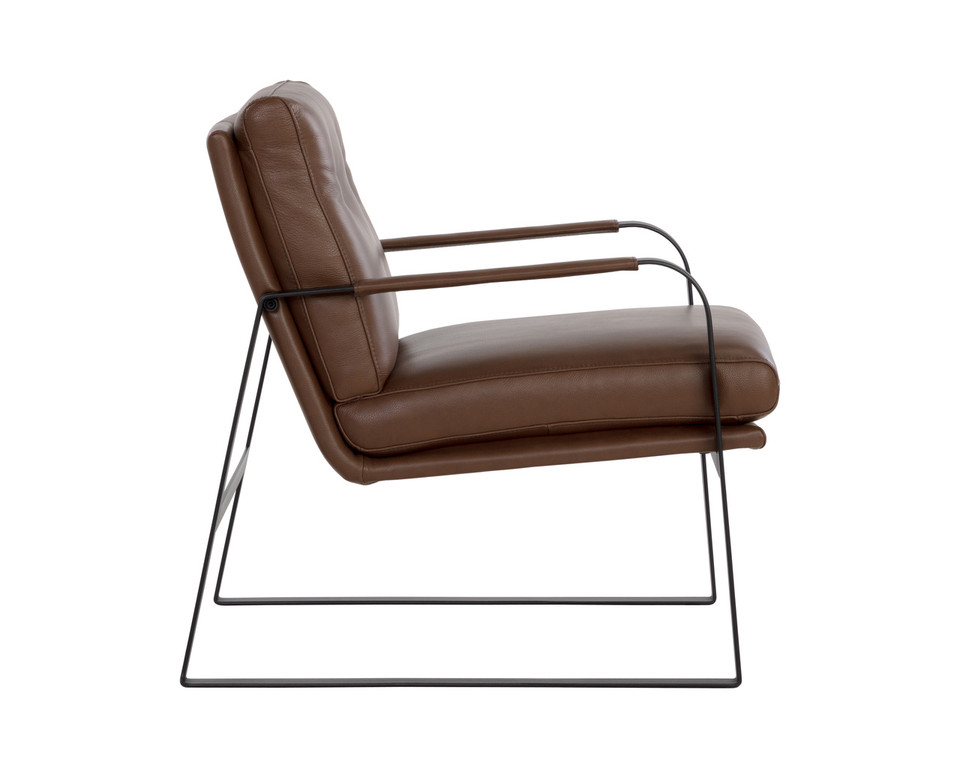 Sterling Missouri Mahogany Leather Lounge Chair