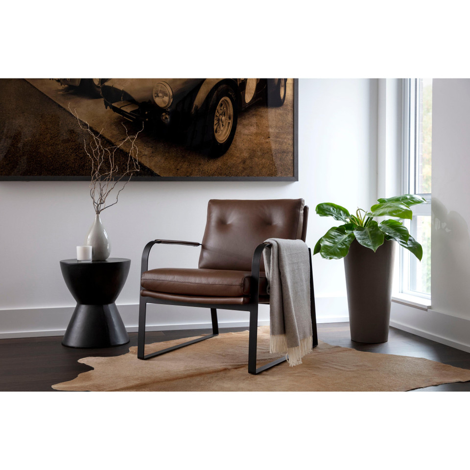 Sterling Missouri Mahogany Leather Lounge Chair, view 5