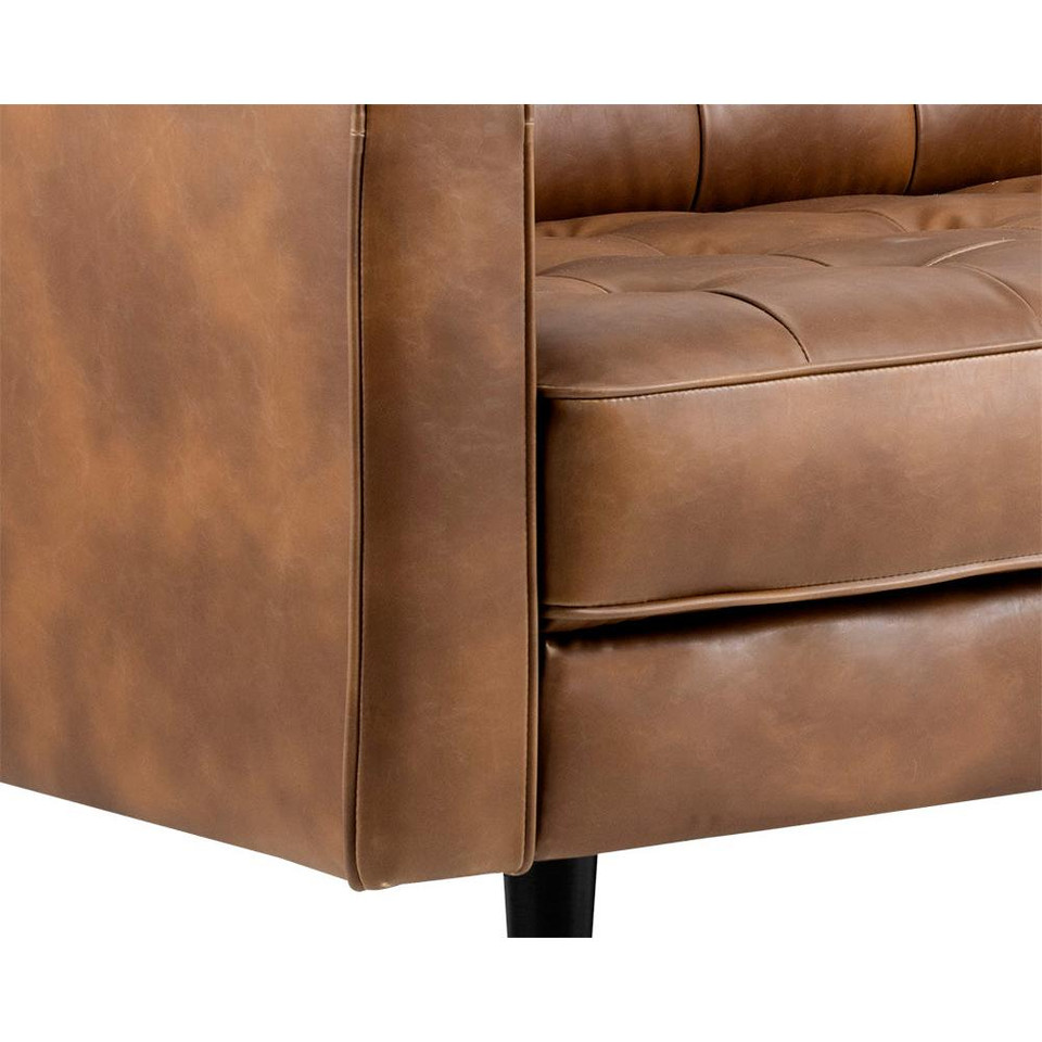 Donnie Tobacco Tan Leather Sofa, view 3