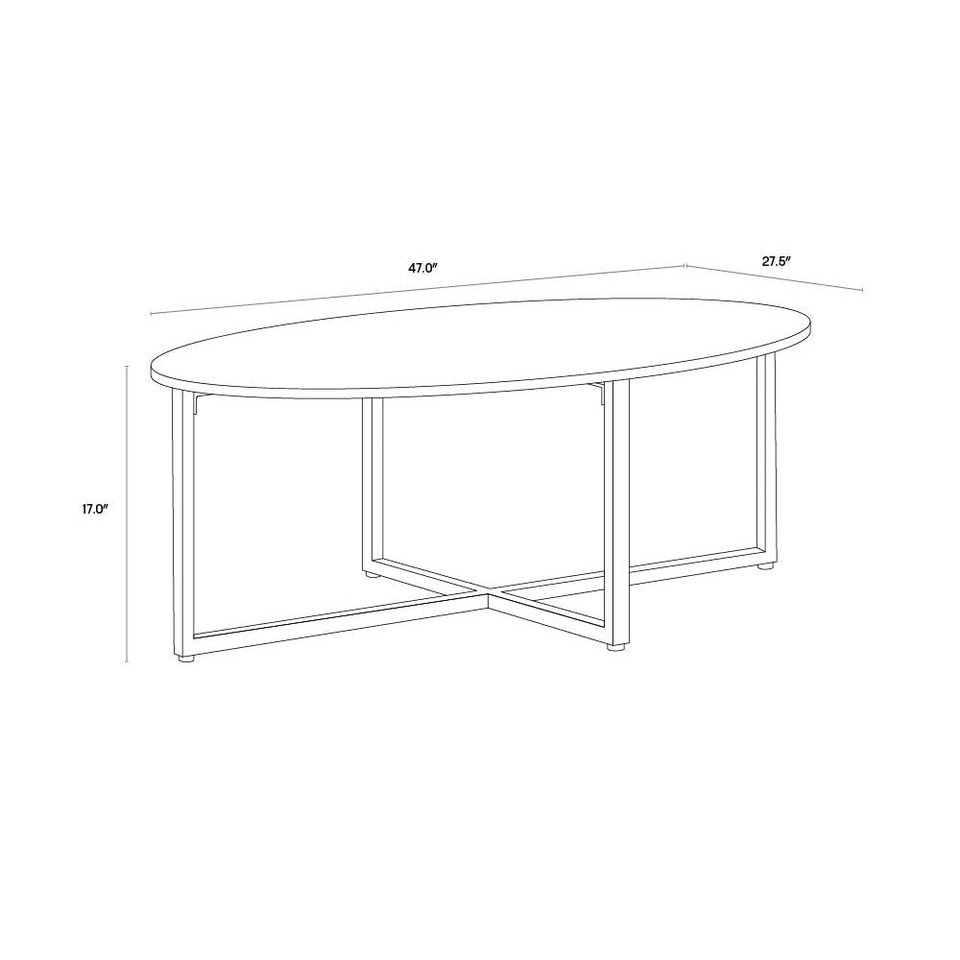 Kiara Oval Coffee Table, view 3