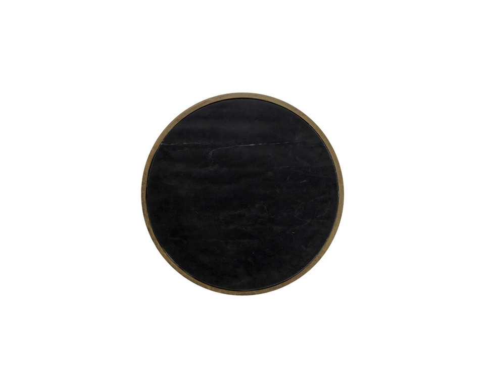 Alicent End Black Marble Table