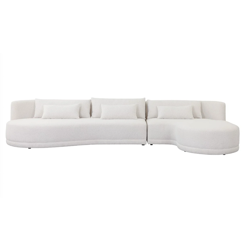 London Copenhagen White Boucle RAF Sectional, view 3
