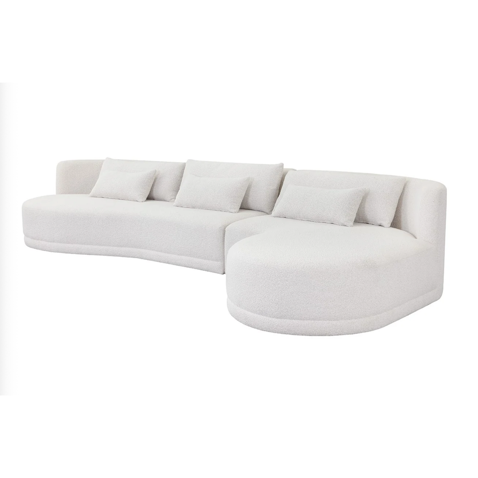 London Copenhagen White Boucle RAF Sectional, view 4