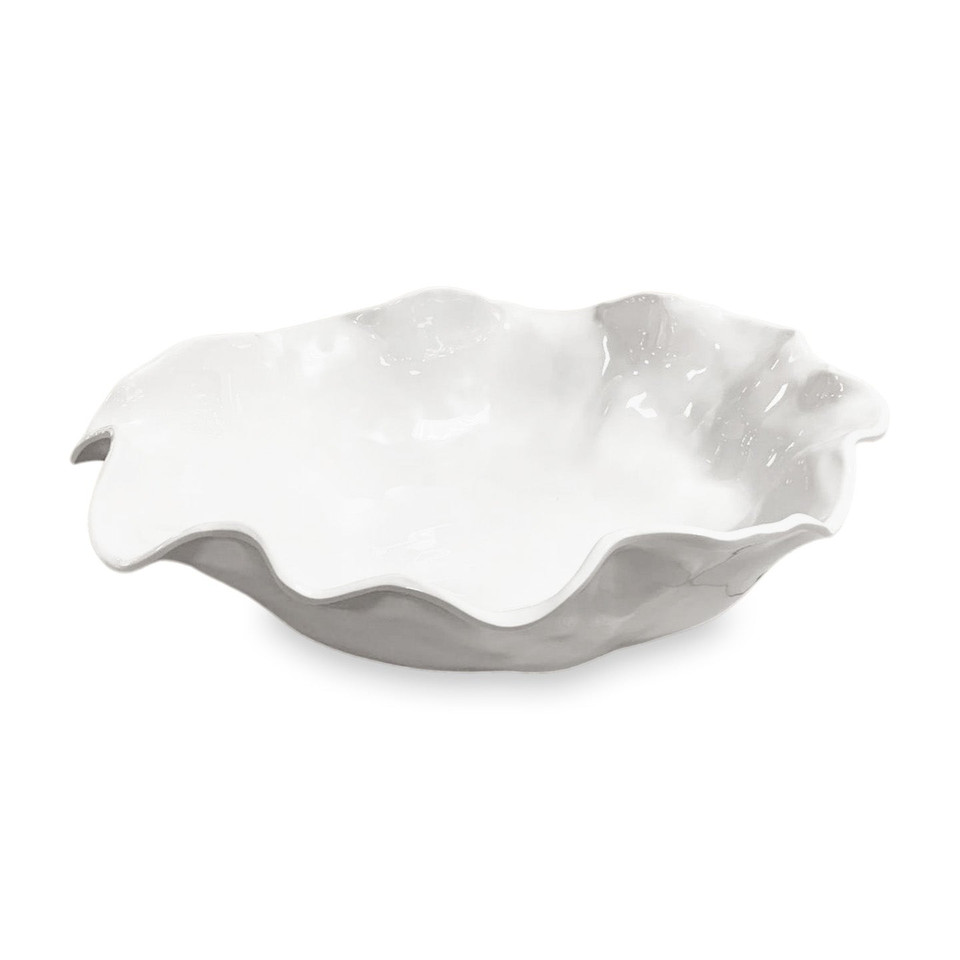 Vida Havana Extra Large Round Centerpiece (White) | Bone & Brass