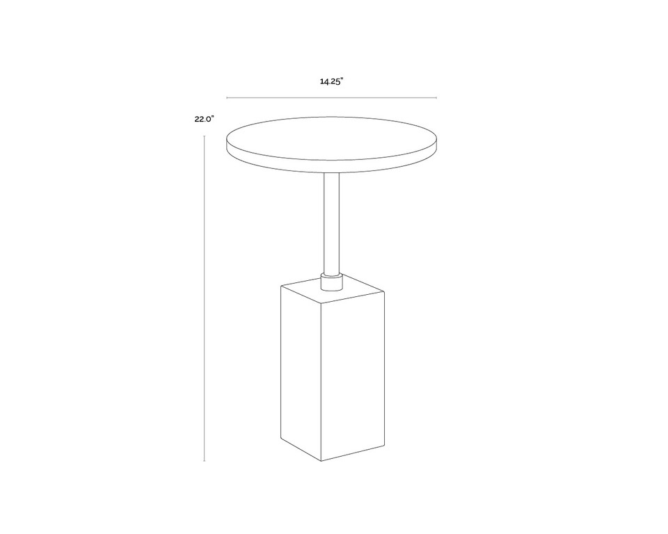 Mizani End Marble Look - Sage Table