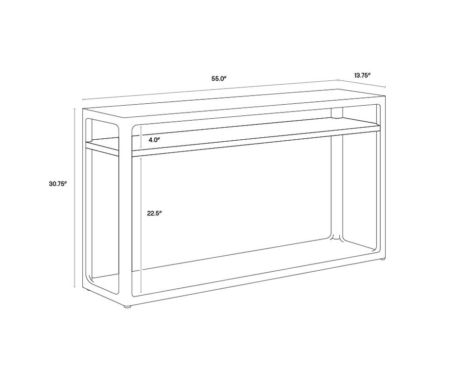 Doncaster Smoke Grey Console Table