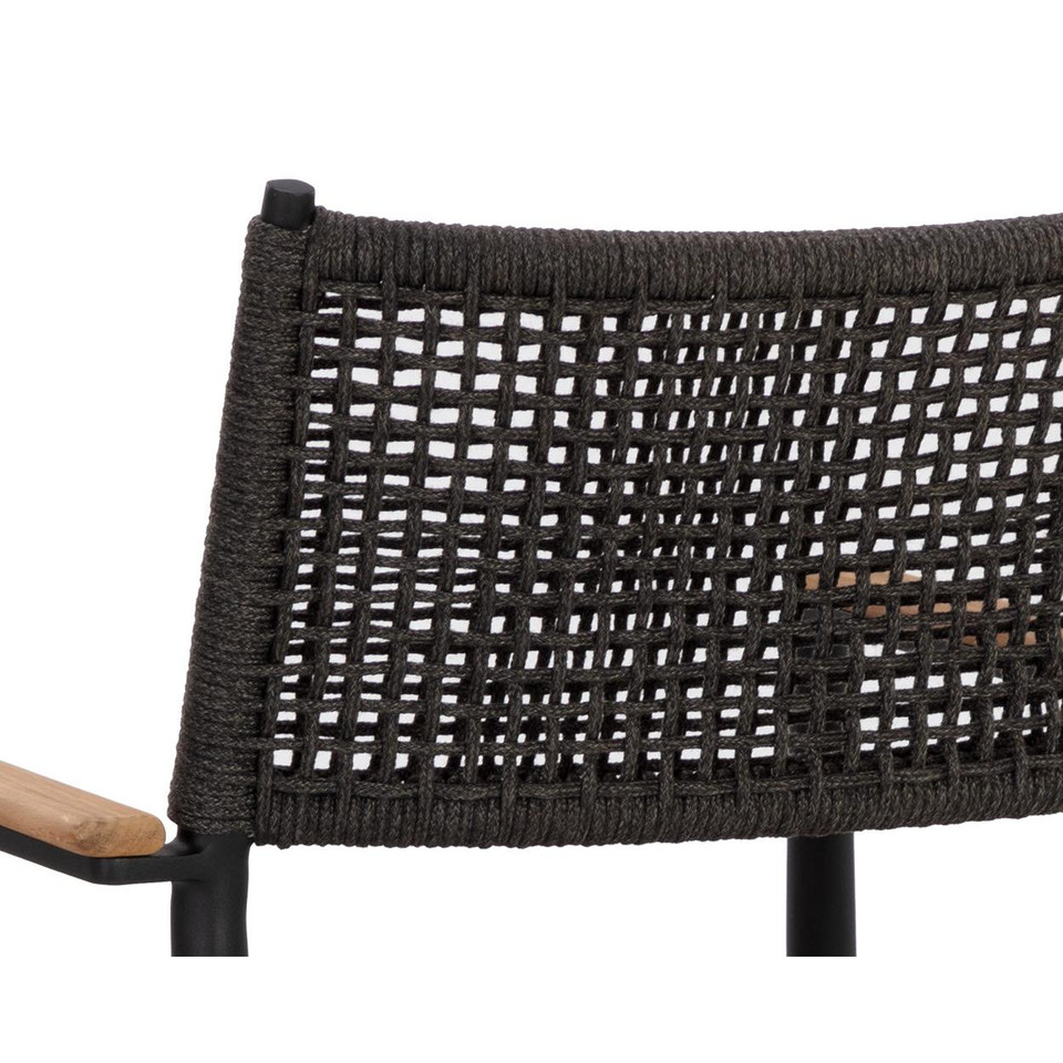 Nava Stackable Dining Black Armchair, view 5