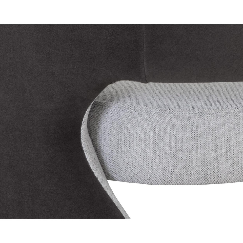 Rosalia Mina Light Grey / Meg Ash Lounge Chair, view 3