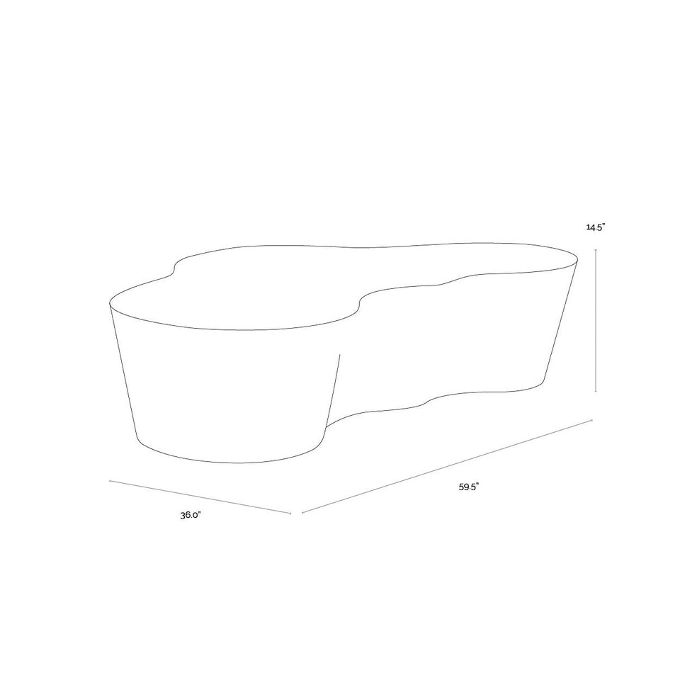 Ava Marble Look Coffee Table, view 2