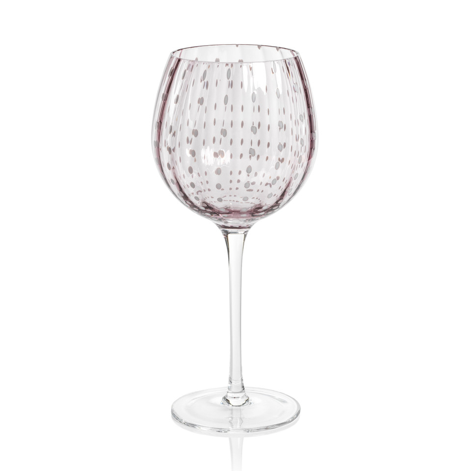 Preston Purple Glass Wine Glasses, Set 4 | Bone & Brass