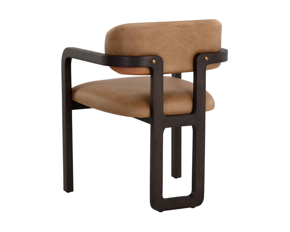 Madrone Dining Brown - Ludlow Sesame Leather Armchair