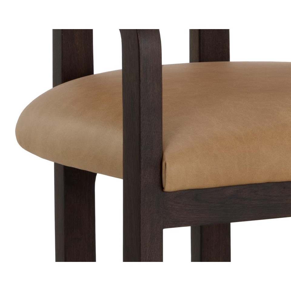 Madrone Dining Brown - Ludlow Sesame Leather Armchair