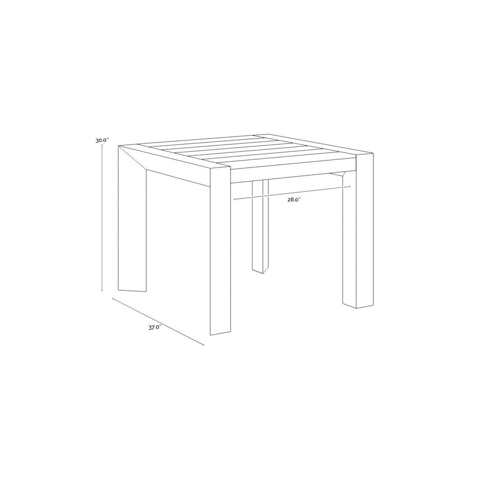 Merano Black - 37" Dining Table, view 3