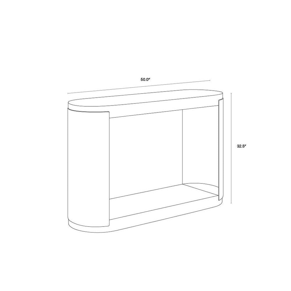 Cavette White Console Table, view 3