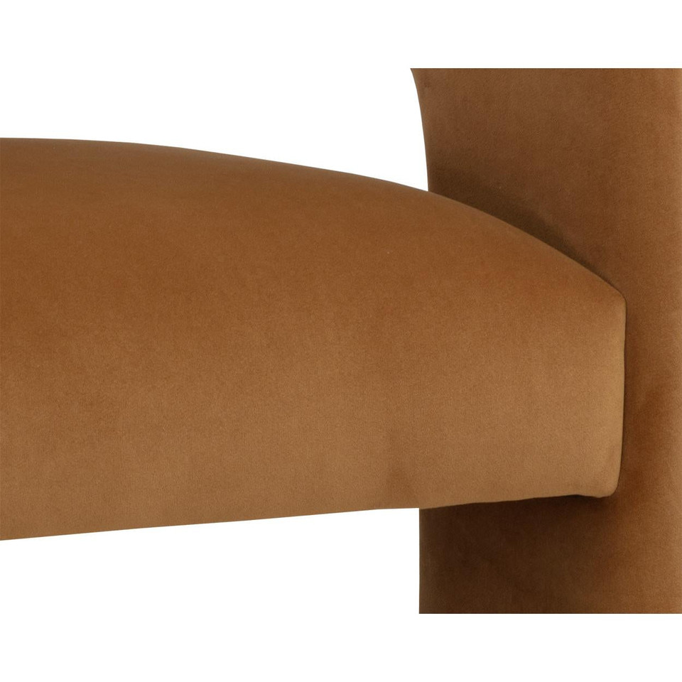 Isidore Meg Gold Lounge Chair, view 2