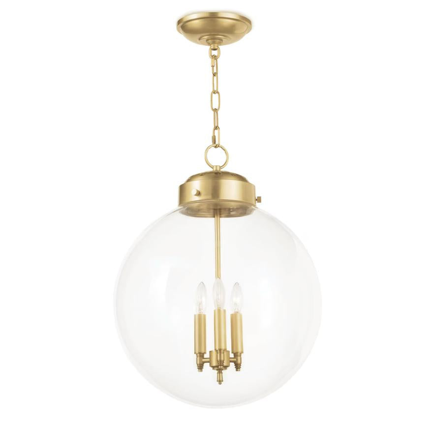 Globe Natural Brass Pendant | Bone & Brass