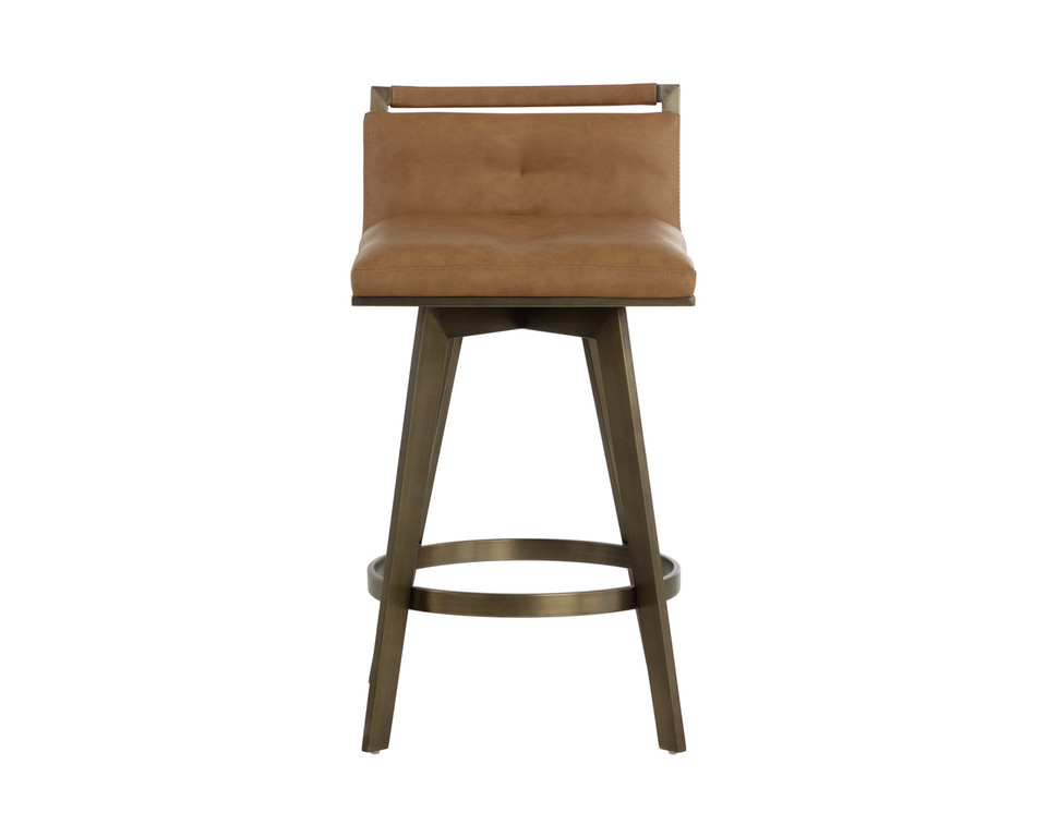 Arizona Swivel Milliken Cognac Counter Stool
