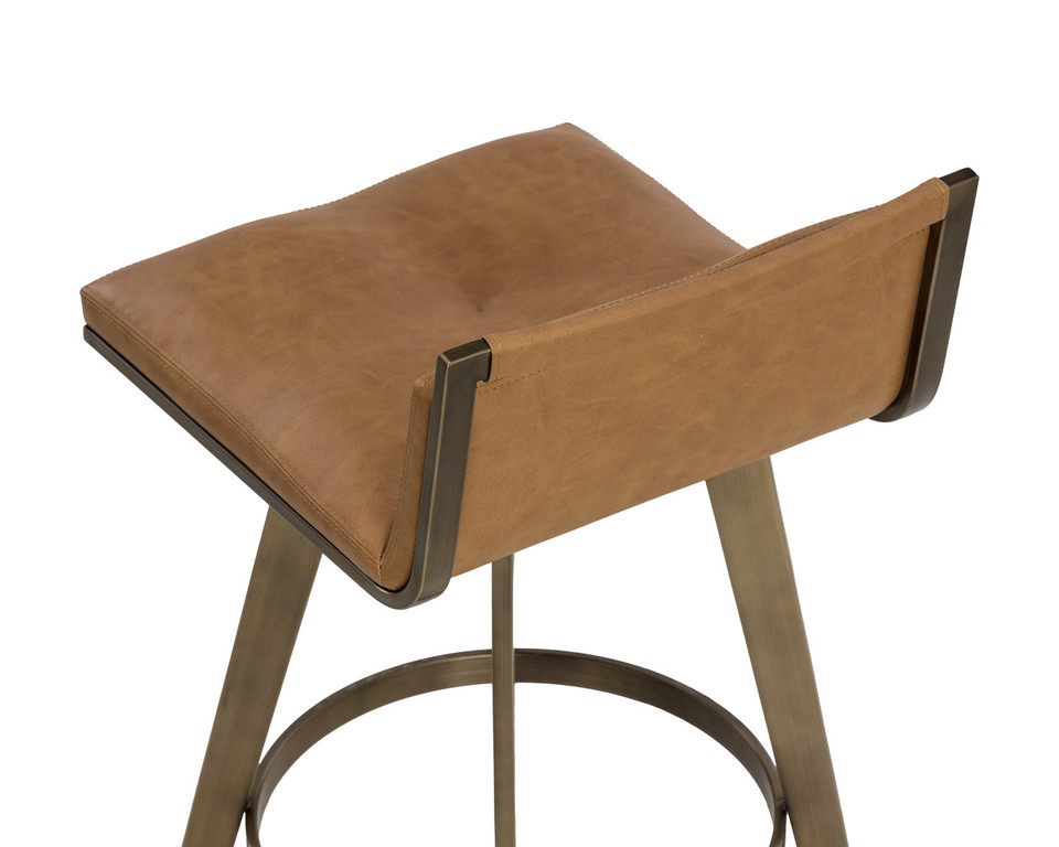 Arizona Swivel Milliken Cognac Counter Stool