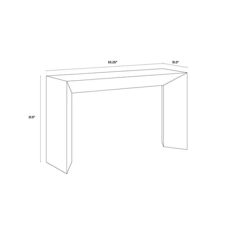 Nomad Grey Console Table, view 6