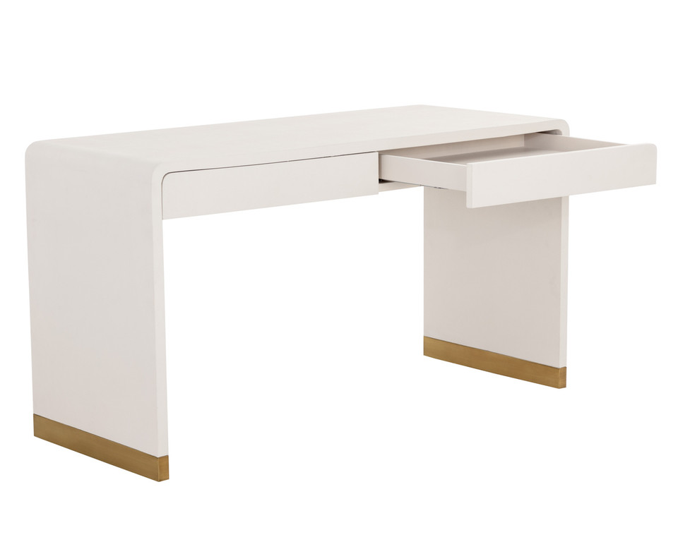 Ilona Oyster Shagreen Desk