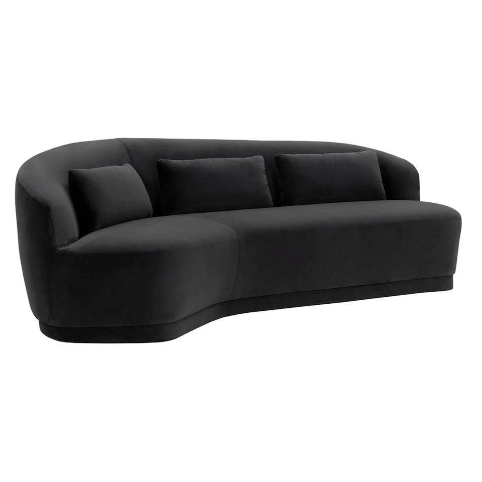 Soraya Charcoal Grey Curved Sofa
