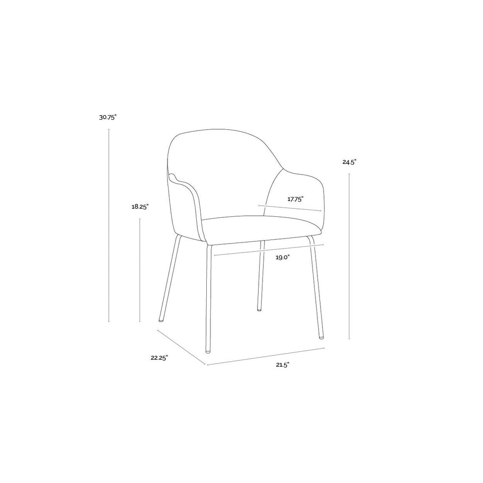 Hensley Dining Hazelnut Armchair, view 4