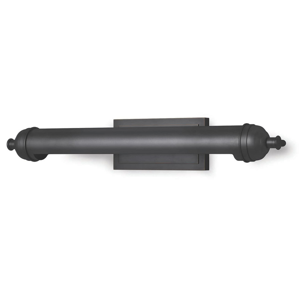 Devon Picture Light, large oil rubbed bronze, modern sleek profile, metal detailing, 22.5" wide.