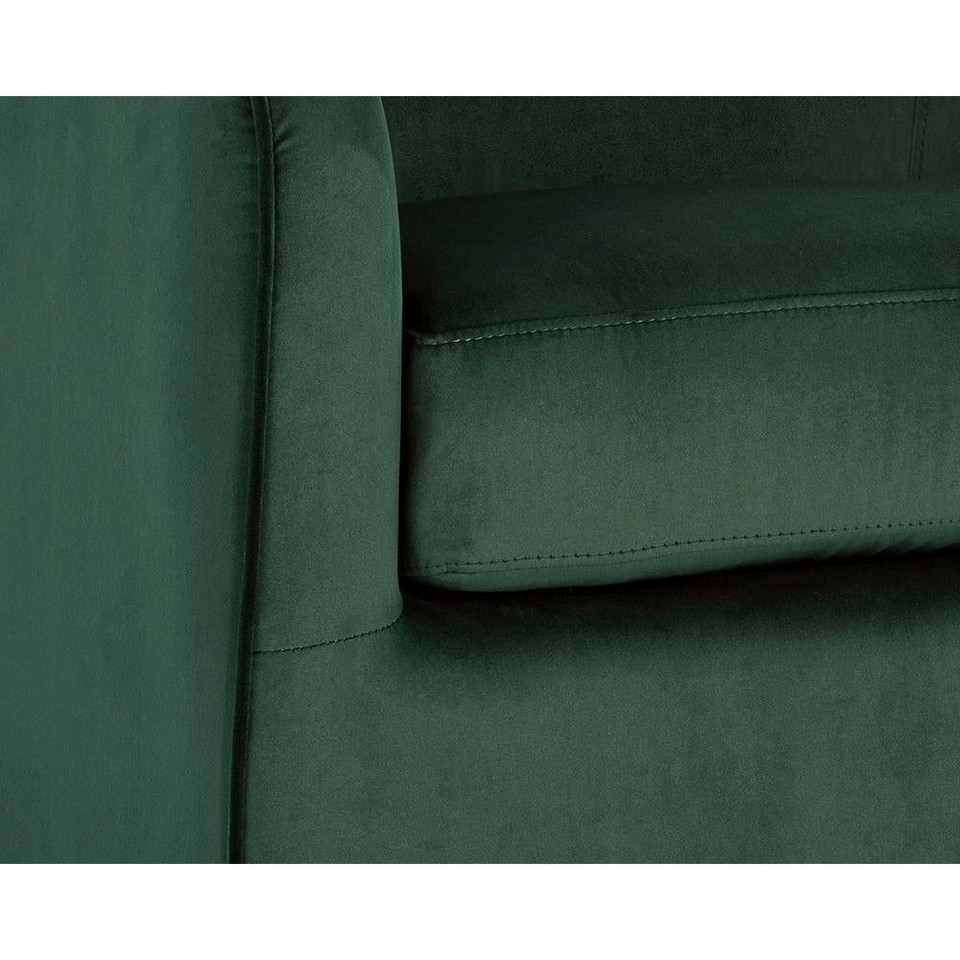Hazel Swivel Gold - Deep Green Sky Lounge Chair