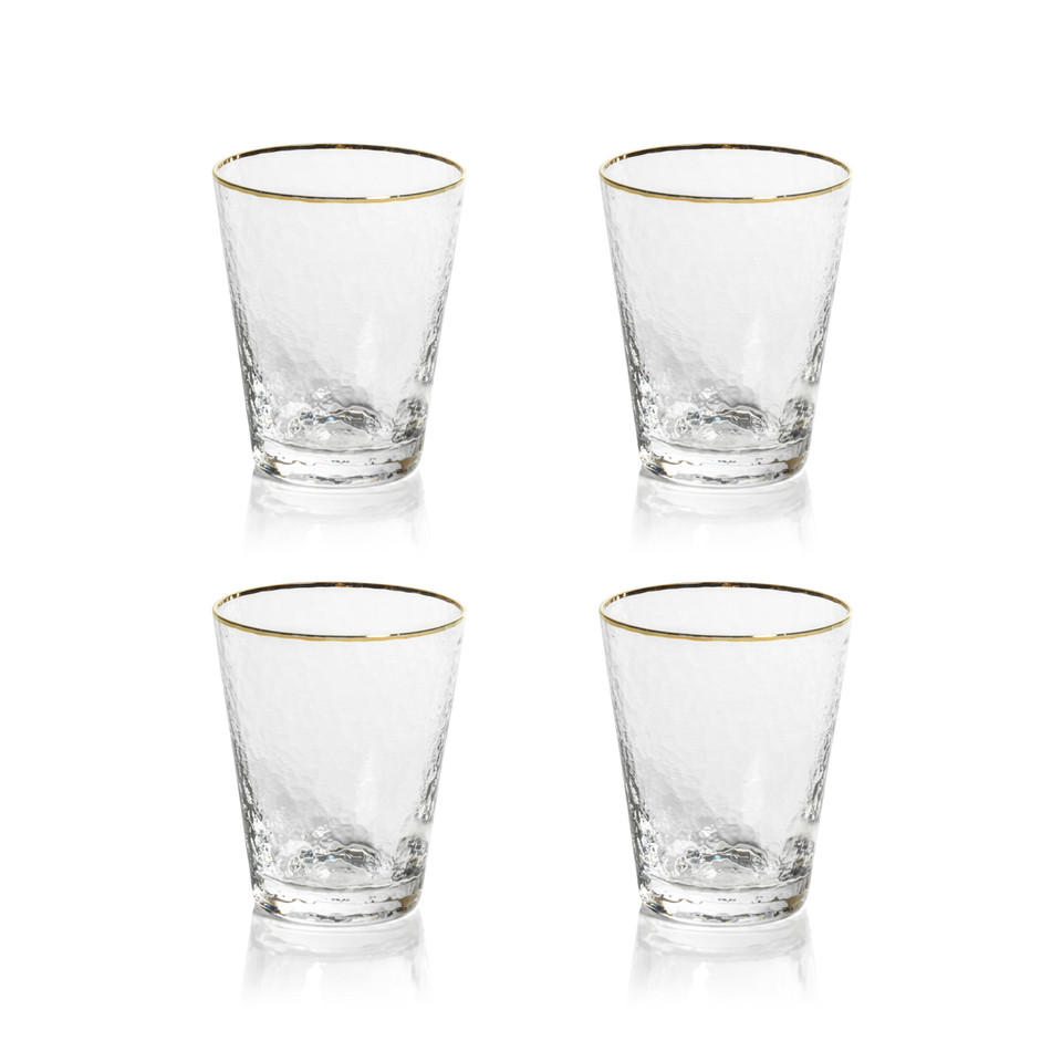 Campolli Tapered Double Old Fashioned Glasses, Set of 4 - Glass Side View | Bone & Brass