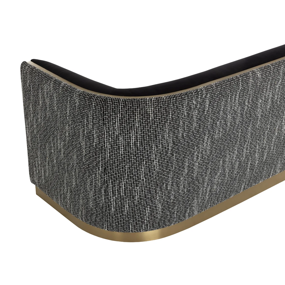 Larron Abbington Black Two-Toned Sofa, view 5
