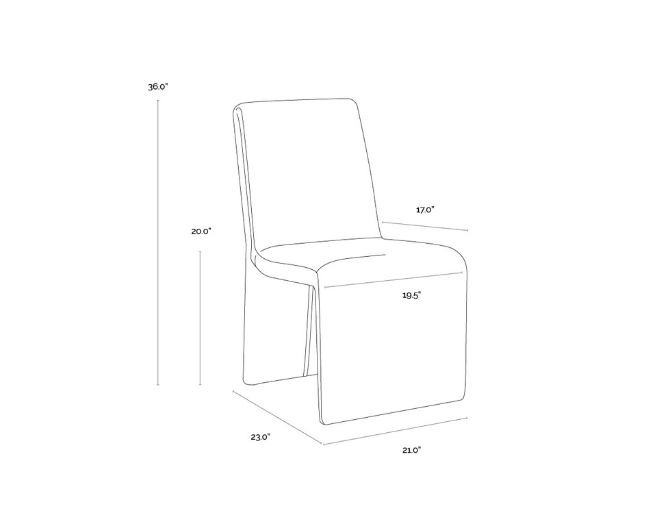 Cascata Marseille Camel Leather Dining Chair