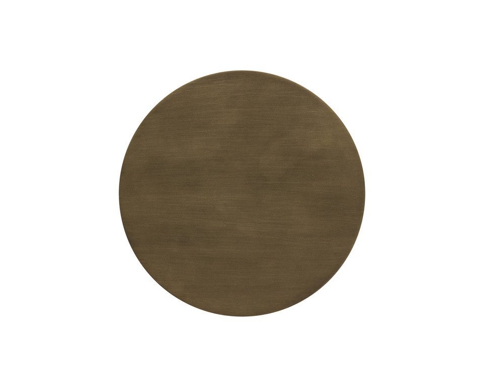 Diaz End Marble Look - Antique Brass Table