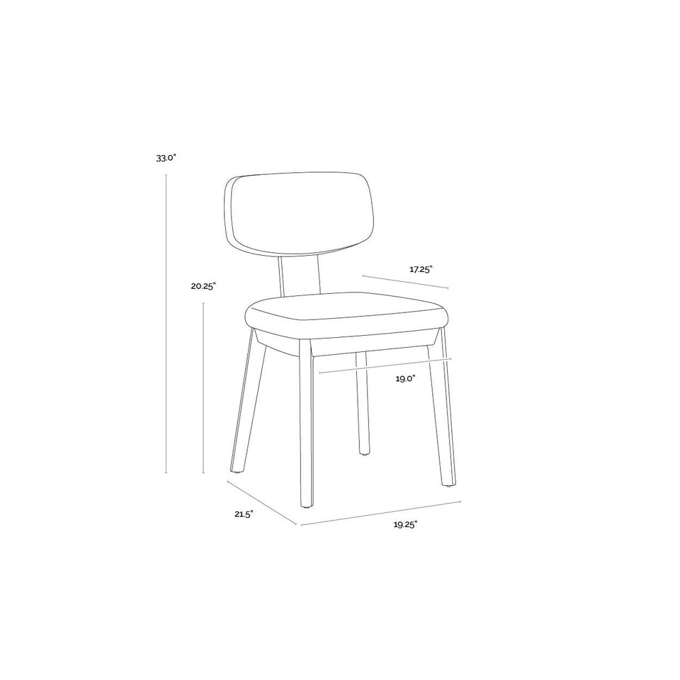 Rickett Weathered Oak - Dove Cream Dining Chair, view 4