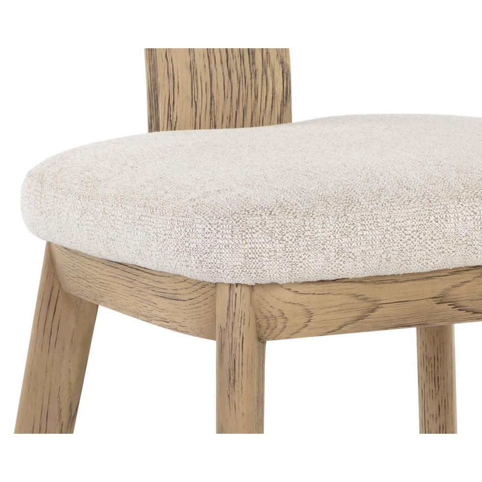 Rickett Weathered Oak - Dove Cream Dining Chair