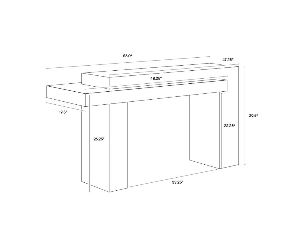 Herriot Dark Brown / Grey Console Table