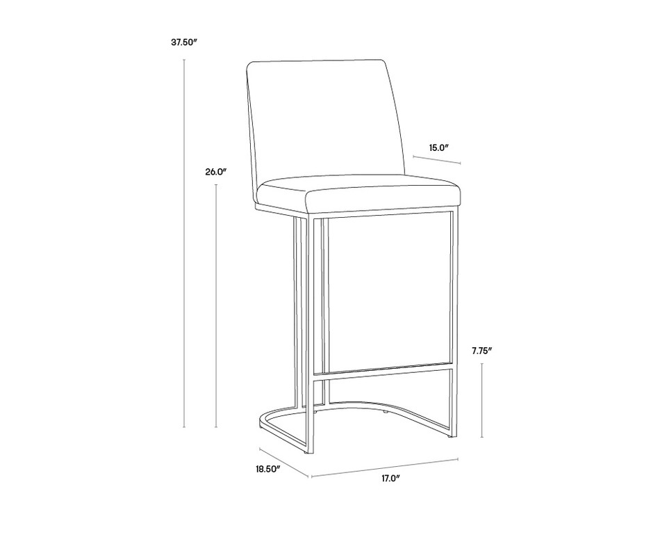 Rayla Belfast Oyster Shell Counter Stool