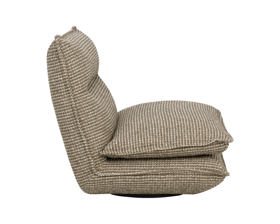 Colson Swivel Armless Torched Meringue Chair